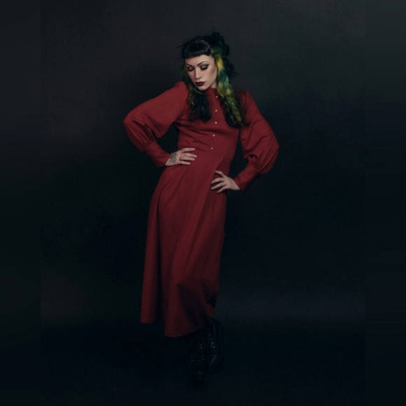 Dresses & Skirts - LIVELY GHOSTS | NWT Full Moon Devil Dress Goth Red Pearl A24 Halloween Witch